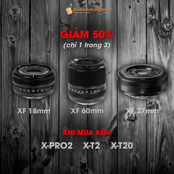 Giảm giá “bùng nổ” khi mua máy ảnh và ống kính Fujifilm tại Binhminhdigital dịp cuối năm