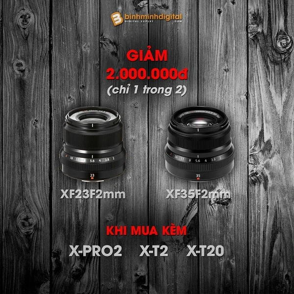 Giảm giá “bùng nổ” khi mua máy ảnh và ống kính Fujifilm tại Binhminhdigital dịp cuối năm