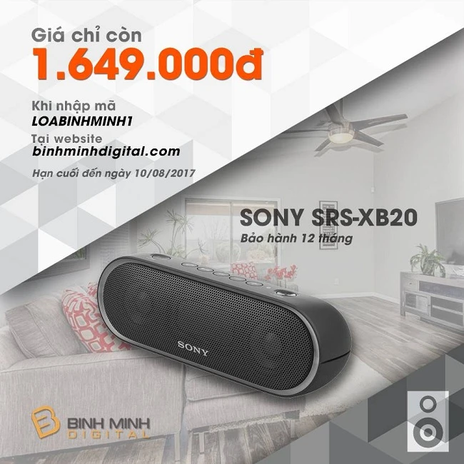 Săn loa Sony với mã giảm giá lên đến 300,000VNĐ