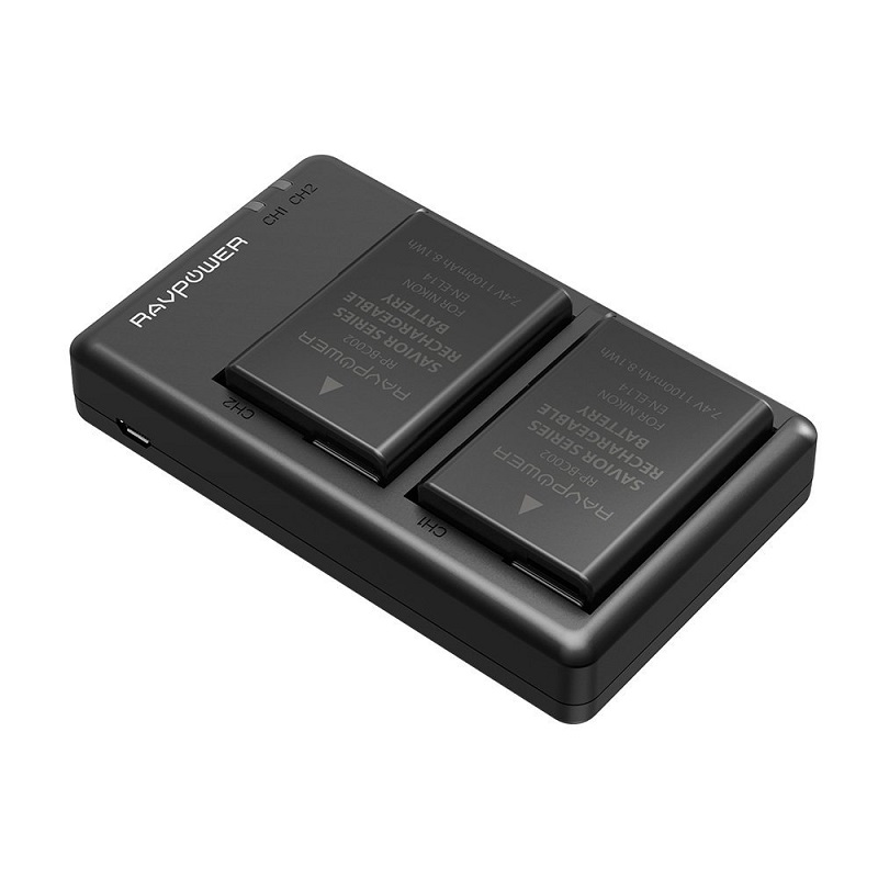 Bộ Pin Sạc Ravpower EL14 For Nikon D3100, D3200, D3400, D5100, D5200, P7000, P7100,D5300, D5500, D5600...