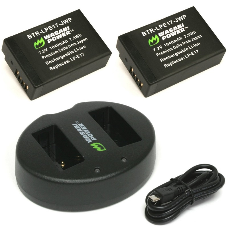 Bộ Pin Sạc Wasabi LP-E17 Cho Canon EOS 750D,760D,800D, M6, M5,M3