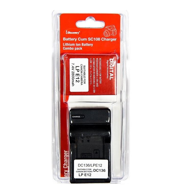Bộ Pin Và Sạc i-Discovery LP-E12 Cho Canon EOS M10/ M50