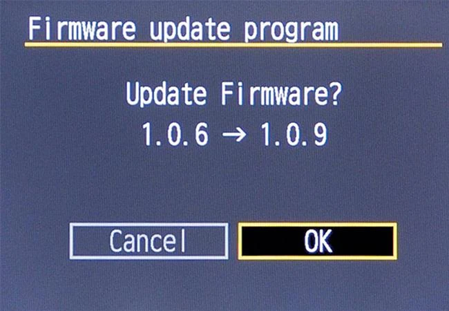 Cập nhật firmware cho máy ảnh