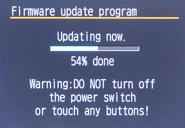 Cập nhật firmware cho máy ảnh