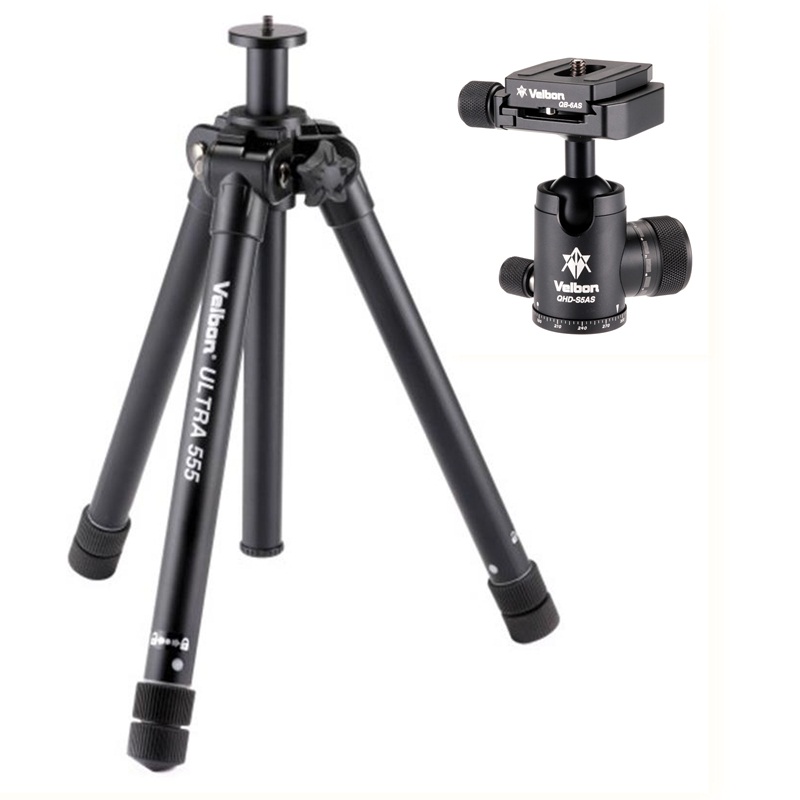 Chân Máy Velbon Ultra 555A + Ballhead Velbon QHD-S5AS