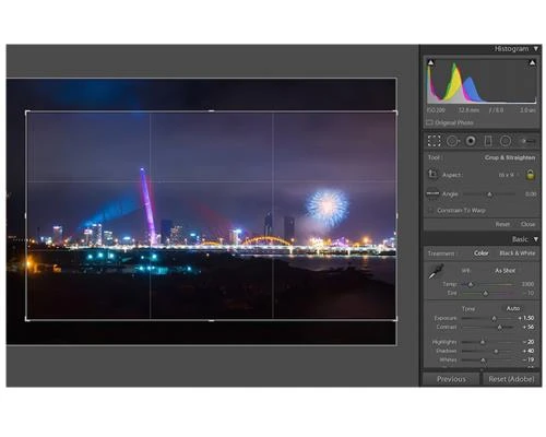 Bố cục ảnh bằng crop trên Lightroom