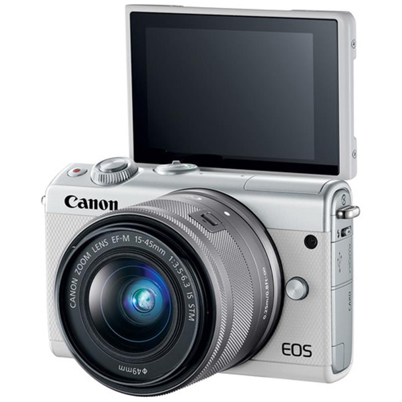 Máy Ảnh Canon EOS M100 Kit 15-45mm F/3.5-6.3 IS STM (Trắng)