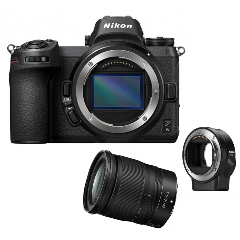 Máy Ảnh Nikon Z6 + Kit NIKKOR Z 24-70mm f/4 S + Ngàm Chuyển Nikon FTZ (Đen)