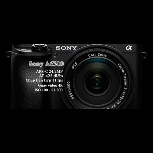 Máy Ảnh Sony Alpha A6300 (ILCE-6000L) KIT 16-50 F3.5-5.6 OSS (Đen)