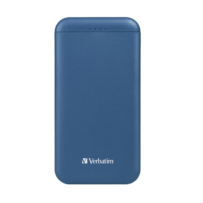 Sạc Dự Phòng Verbatim 10000 MAH 2.5A 2XUSB 1XMicro USB Blue