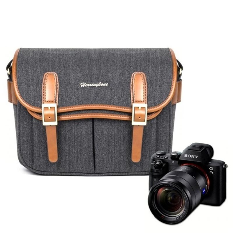 Túi Máy Ảnh Herringbone Maniere Large Charcoal
