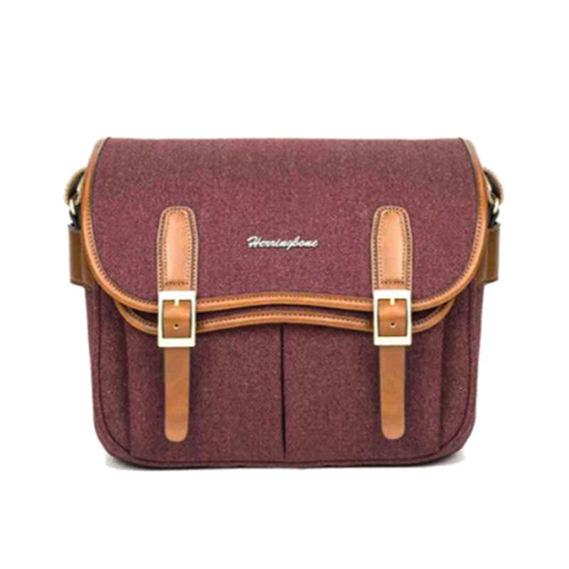 Túi Máy Ảnh Herringbone Maniere Medium Wine