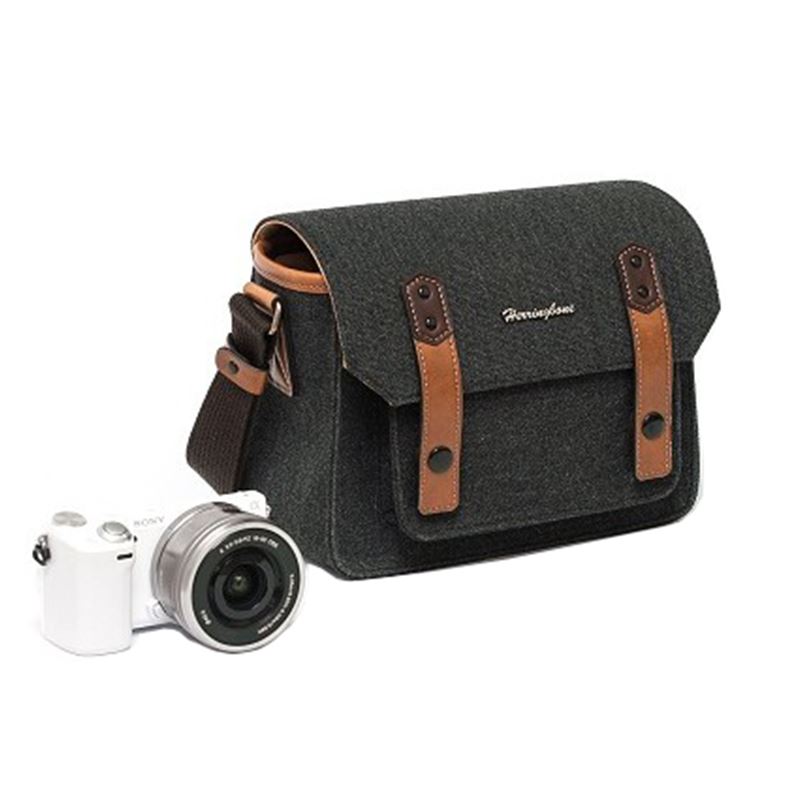 Túi Máy Ảnh Herringbone Medium Charcoal