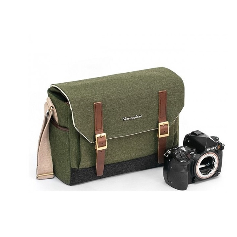 Túi Máy Ảnh Herringbone Postman Medium Olive